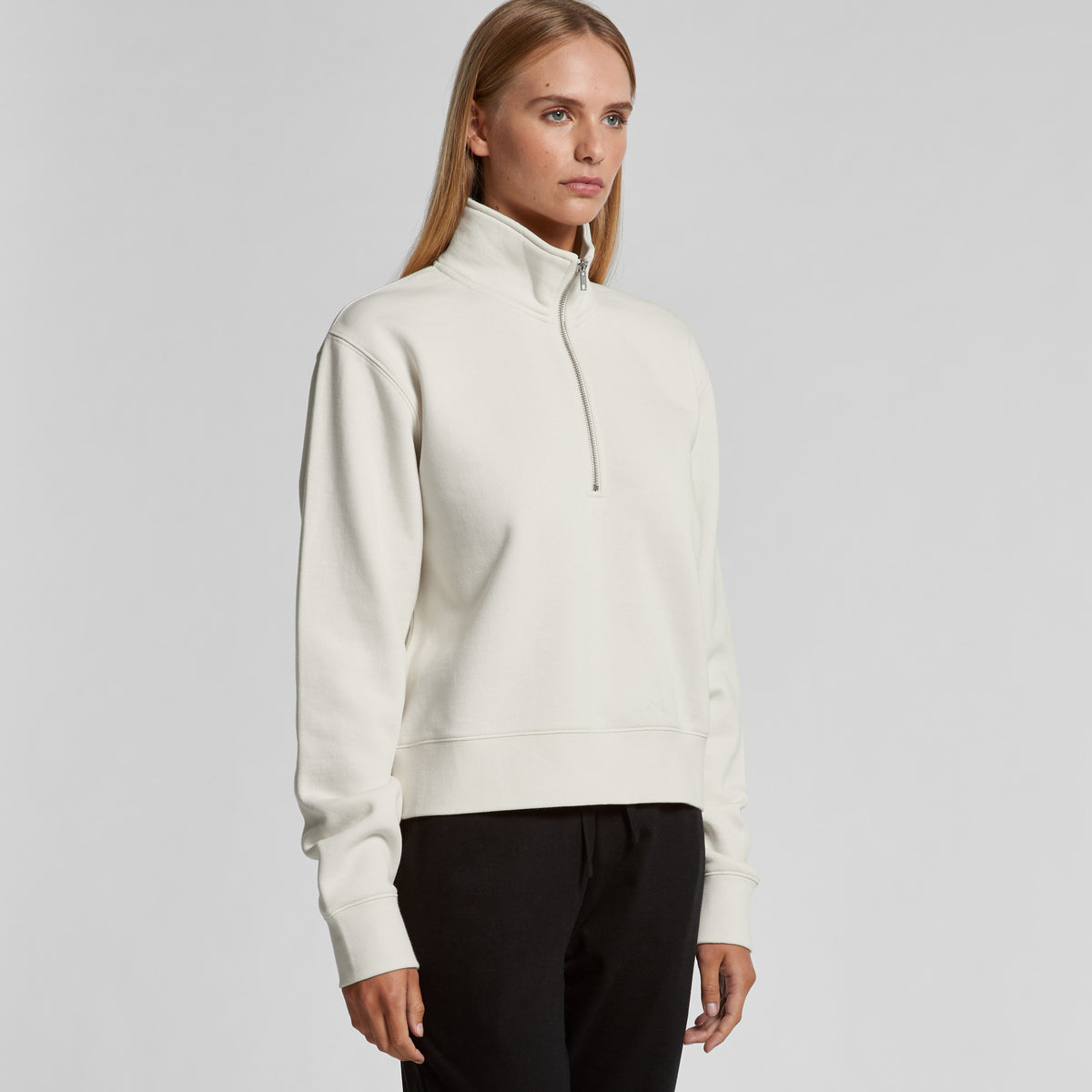 WO'S STENCIL HALF ZIP CREW | 4125