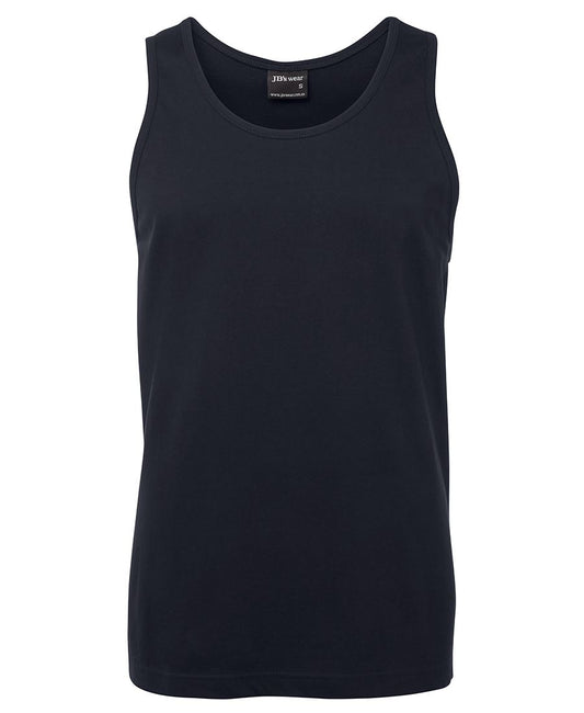 JB's 1S navy 100% cotton singlet – summer add-on, printed front and back