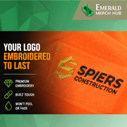 Custom Hi Vis Workwear T-Shirts – 6 Pack | Embroidered Logo + Back Print | Sydney Fast Turnaround (5–8 Days)